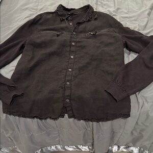 John Varvatos Besutiful 100 pct linen long sleeve shirt